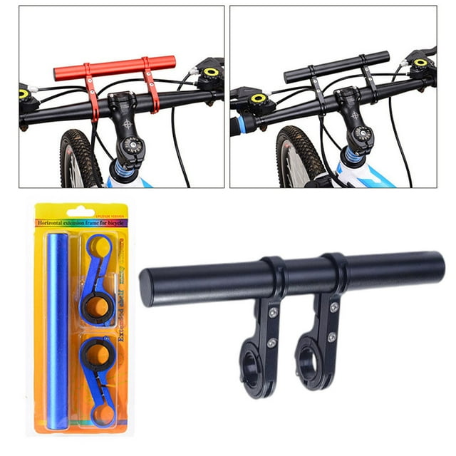 Bike Handlebar Extender Handle Bar Extended Bracket Extension extension mount; Alloy Holder Mount, Black, 20cm, Extended Bracket