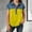A04 Yellow, variant on WPPGONE Teen Girls Button Down Shirt Short Sleeve Collared Denim Patchwork Tops Rolled Cuff Colorblock Casual Henley Blouse Summer Fall School Wear Basic Clothes