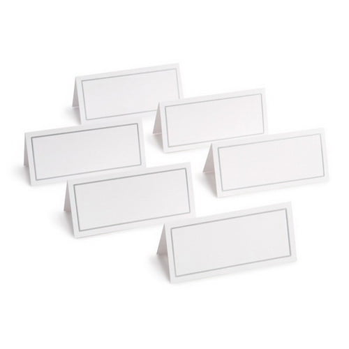 GARTNER WHITE SILVER PLACECARD 48 Count 83003 PRINTABLE WEDDING SPECIAL OCCASION 