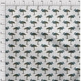 thumbnail image 3 of oneOone Georgette Viscose Fabric Heron Block Print Fabric BTY 42 Inch Wide, 3 of 4