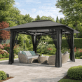 thumbnail image 6 of Aiho 13 x 13 ft Patio Pop up Canopy Gazebo, Outdoor Foldable Canopy Tent with Mosquito Netting - Gray, 6 of 11
