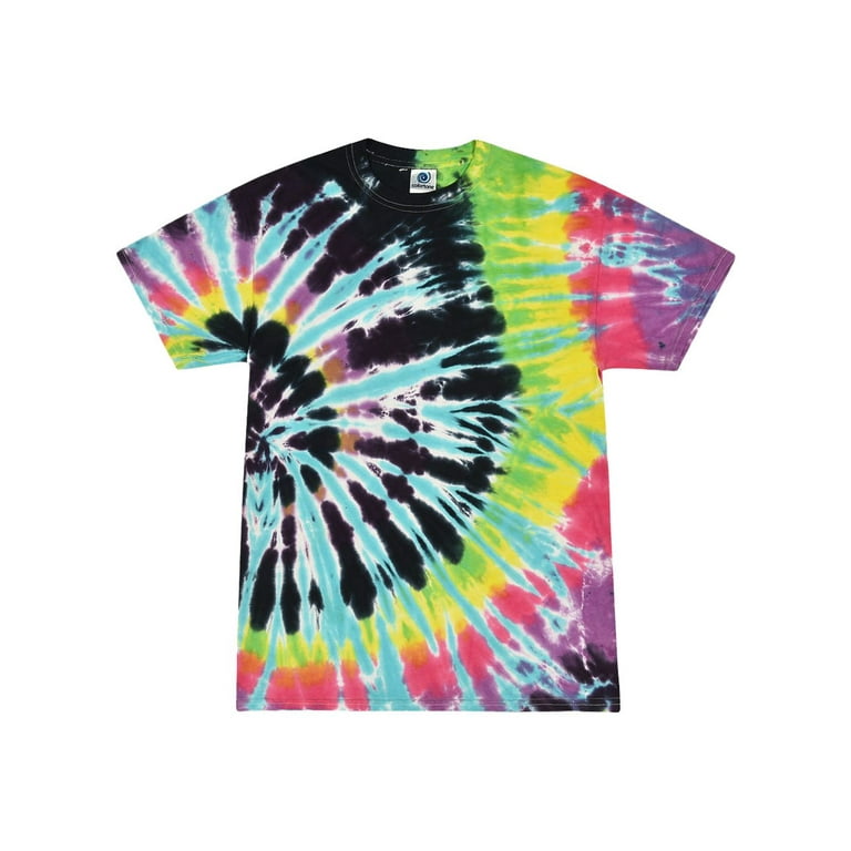 T-Shirt Tie Dye Colortone 100% Coton - Teinture Main Réactive - Homme