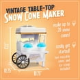 thumbnail image 3 of Nostalgia Snow Cone Maker Tabletop Shaved Ice Machine with 2 Reusable Cones & Ice Scoop, White, 3 of 5