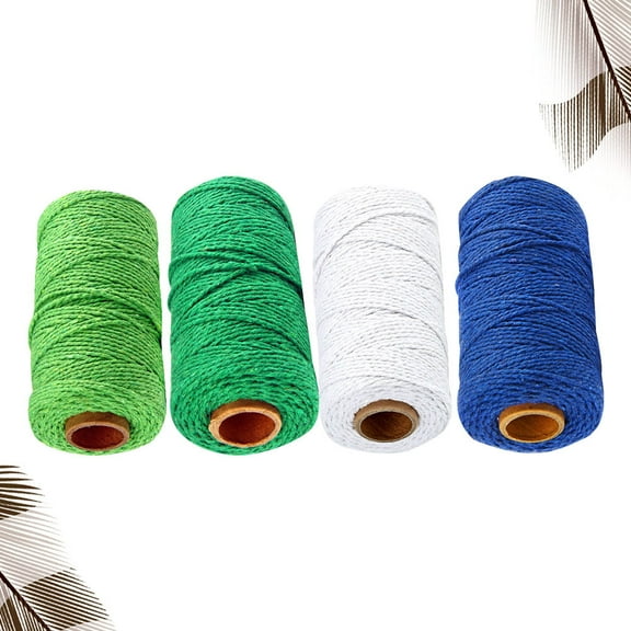 SASABAXI Crafts Thin Rope 4Set Braiding Cotton Rope for DIY and Outdoor Activities Durable Material