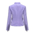 thumbnail image 5 of Lcziwo Women's Plus Leather Jacket Long Sleeve Solid Color Jackets Standing Collar Zip Up Casual Coats Open Front Biker Moto Cardigan Outerwear 2025 Purple,XL, 5 of 5