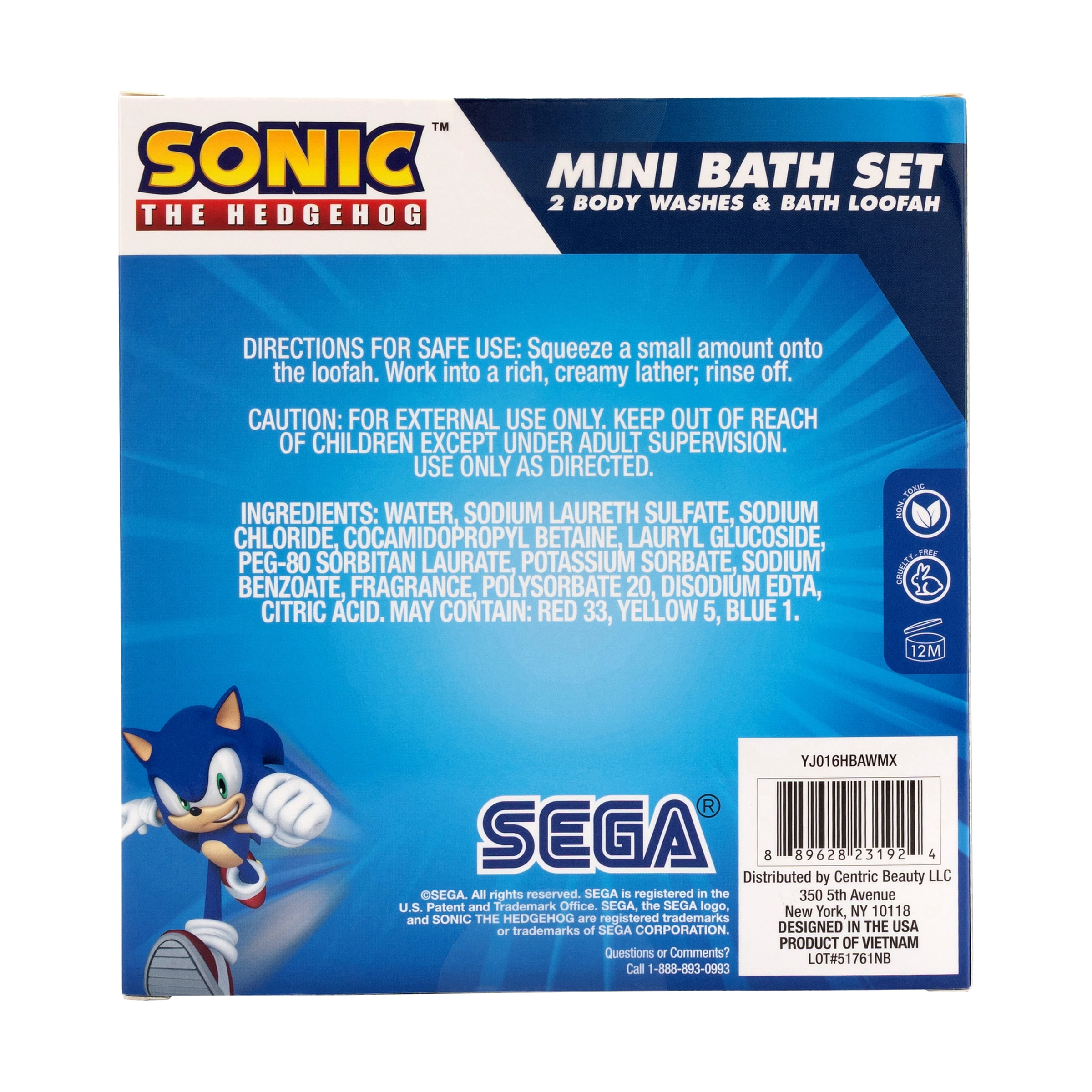 Sonic - Brandclub - Sonic Mini Bath Set, 3 Pieces, Runnin