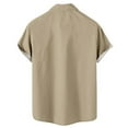 thumbnail image 3 of Cathalem Mens Shirts Casual Stylish Short Sleeve Men's Short Sleeve Classic Shirt Beach Shirt(Beige,XXXL), 3 of 3