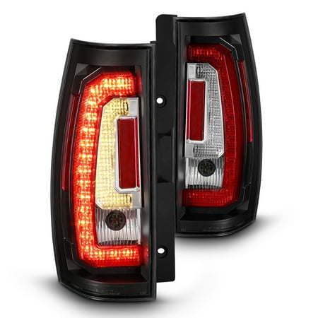 Suburban 80 Signal Light - 2007-2014 Tahoe/Suburban (Verson 2) Black LED Tail Lights w/ LED Signal Function Pair L+R 2008 2009 2010 2011 2012 2013