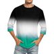 thumbnail image 1 of Men's Solid Color Round Neck Three Quarter Sleeve Top T-shirt XL, 1 of 4
