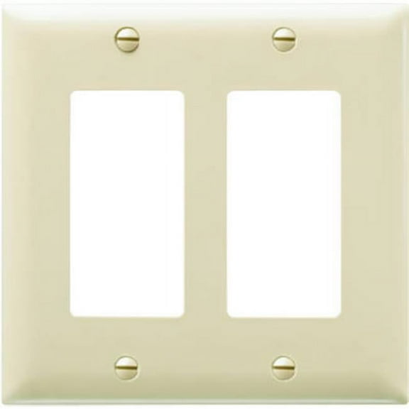 TP262ICC30 2 Gang 2 Decorator Opening Nylon Wall Plate, Ivory
