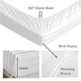 thumbnail image 7 of Lidoloka Luxury 100% Bamboo Bed Sheets Set Queen Size 4Pcs for Adult,16"Deep Pocket,Striped White, 7 of 7
