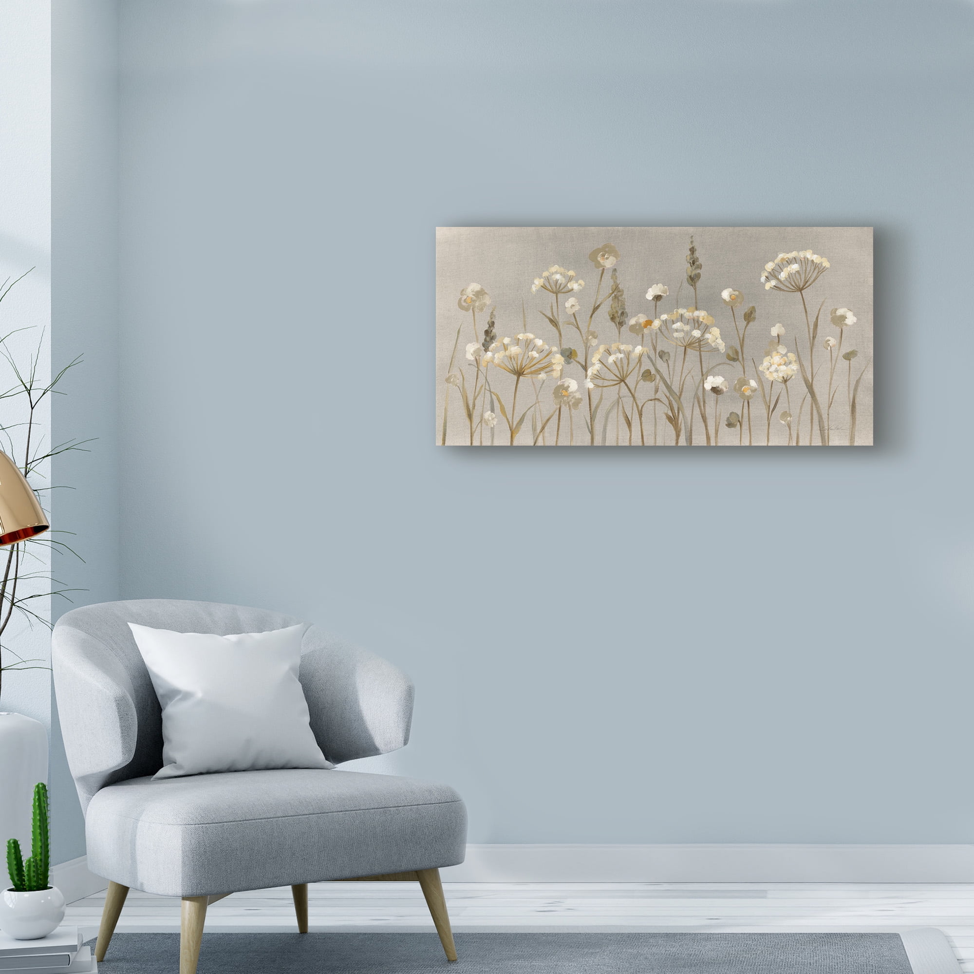 Trademark Fine Art 'Delicate Garden Neutral' Canvas Art by Silvia Vassileva