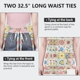 thumbnail image 6 of Pioneer Flower Floral Print Pattern Apron for Women and Men, Cotton Linen Waterproof with Pockets, Adjustable, 33x27 Inch for Kitchen, Gardening, BBQ, Salon, 6 of 6