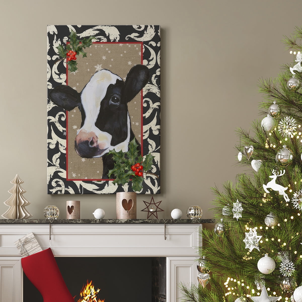 County Christmas Farm I- Gallery Wrapped Canvas