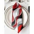 thumbnail image 2 of Cloth Napkins 1 Piece - 20x20 Inches, Red Black Grey Washable Reusable Table Napkins, Moire Modern Artwork Abstract Soft & Absortbent Dining Napkin for Party Wedding Hotel Restaurant, 2 of 8
