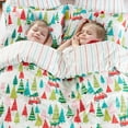 thumbnail image 4 of Merry & Bright by Levtex Home - Holly Jolly Duvet Cover Set - Twin Duvet Cover (68 x 88in.) + One Standard Pillow Case (26 x 20in.) - Christmas Tree - Red Green Teal Pink - Polyester, 4 of 8