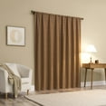 thumbnail image 2 of Sun Zero Bronte Floral Jacquard 100% Blackout Rod Pocket Curtain Panel, 50"W X 63"L, Terracotta, 2 of 8