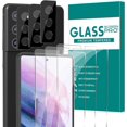 thumbnail image 1 of [3+3 Pack] Glass Screen Protector for Samsung Galaxy S21 with Camera Lens Protector, 3D Curved, 6.2 inch 9H Tempered Glass for Samsung Galaxy S21 5G Glass Screen Protector, 1 of 6