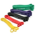 thumbnail image 3 of TOMSHOO Ensemble de 4 Bandes d'Assistance au Traction Bandes de Résistance Loop Powerlifting Exercice avec Sac de Transport, 3 of 7