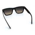 thumbnail image 6 of Iconic Narrow Rectangular Thick Horn Rim Plastic Minimal Sunglasses Black Tortoise - Brown, 6 of 6