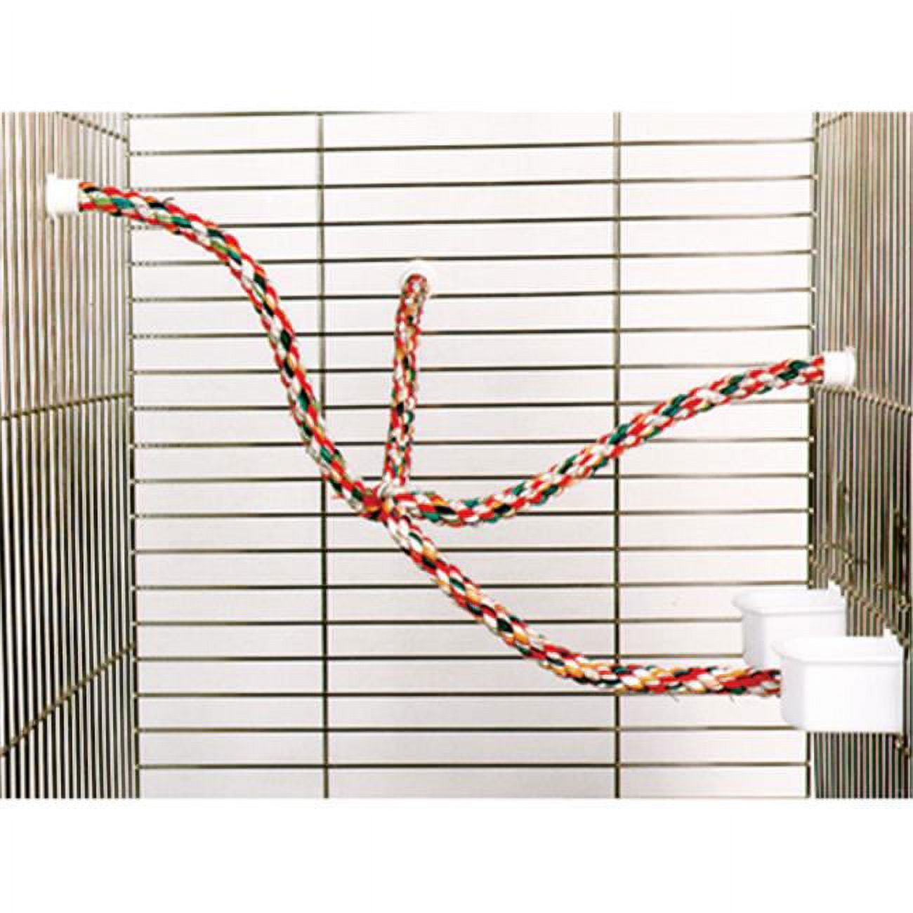 JW Pet Booda Byrdy Bush Interactive Bird Toy, Cable Cross Multi, Small