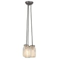 thumbnail image 2 of Meyda 165847 7 in. Mason Jar 3 Light Pendant, Sparkle Silver, 2 of 2