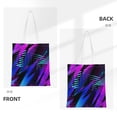 thumbnail image 3 of DouZhe Reusable Grocery Bags, Cyberpunk Gradients Texture Lightweight Polyester Canvas Cloth Tote Bag for Travle Gym Shopping School, 15" x 16", 3 of 7