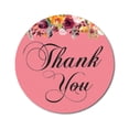 thumbnail image 1 of Darling Souvenir 45 Pcs Pink Round Floral Thank You Stickers DIY Envelope Seals-1.6 Inches, 1 of 4