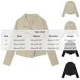 thumbnail image 6 of Womens Zip up Jacket Long Sleeve Lapel Fall Winter Dressy Commute Work Outwear with Zip Pockets S, 6 of 6