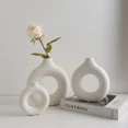 thumbnail image 2 of Simple Plastic Vase Donut Shape Single Flower Pot Home Living Room Decoration Table Ornaments Circle Flower Arrangement Vase, 2 of 9