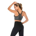 thumbnail image 3 of Women's High Support Racerback Sports Bra， Athletic Tops with Removable Pads for Running Jogging Yoga, 3 of 8