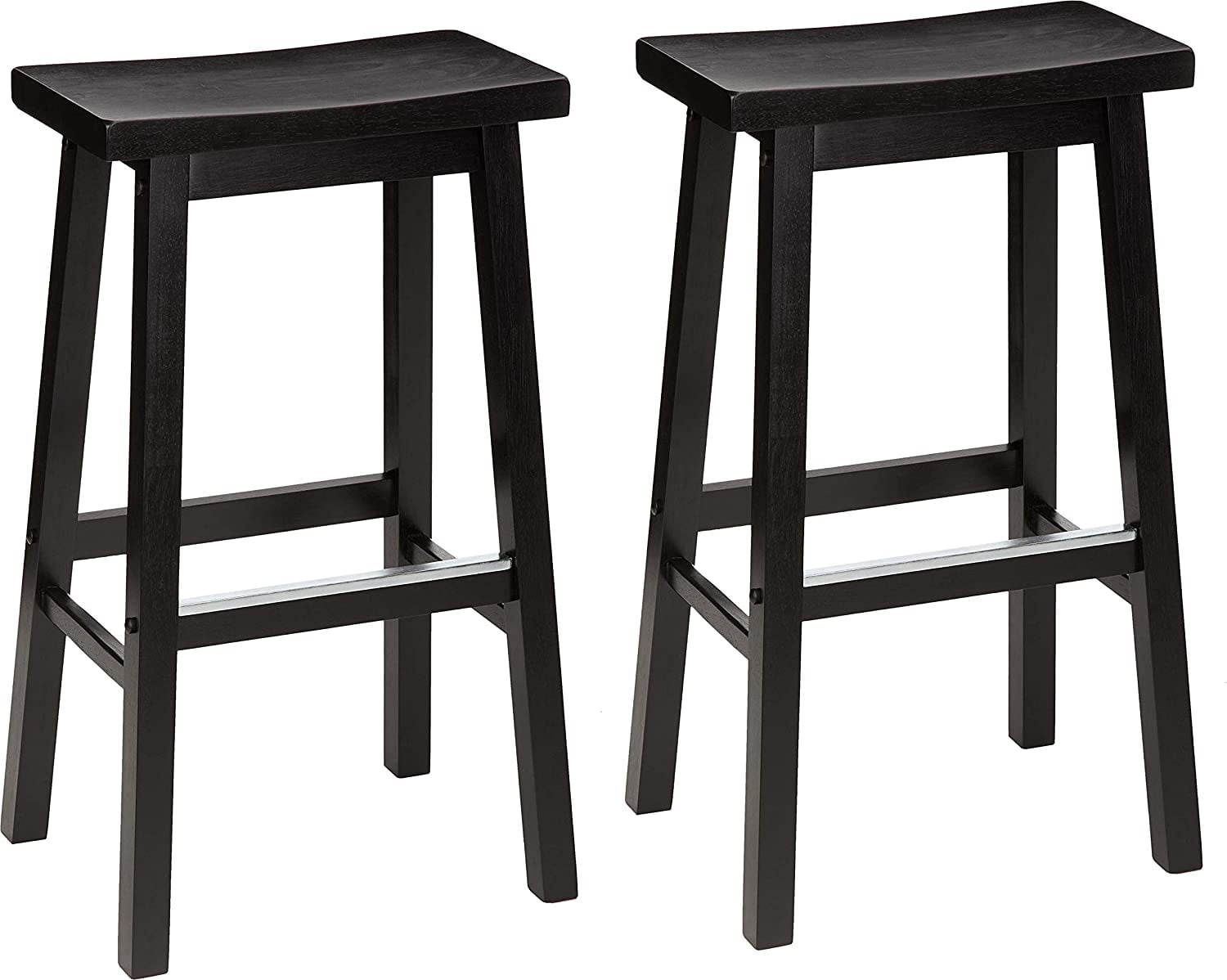 ZXNYH Solid Wood Saddle-Seat Kitchen Counter Barstool, 29 ZXNYH Solid Wood Saddle-Seat Kitchen Counter Barstool, 29