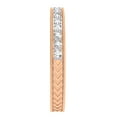 thumbnail image 4 of 0.33 Carat (ctw) 18K Rose Gold Round Cut Diamond Ladies Millgrain Anniversary Wedding Stackable Band 1/3 CT, 4 of 8