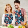 thumbnail image 3 of Pioneer Flower Floral Print Pattern Apron-Garden Aprons for Women with Pockets-Cotton Linen Waterproof Kitchen Cooking Gardening Aprons Adjustable for Kitchen,Cooking,BBQ and Salon 33x27 Inch, 3 of 7