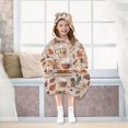 thumbnail image 7 of FORMRS Wearable Blanket Hoodie with Sleeves for Kids Cozy Flannel Sweatshirt, Fall Acorns Pattern, 7 of 7