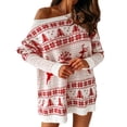 thumbnail image 1 of Vestido de suéter de punto Sunnimix Otoño Invierno Navidad Niñas, 1 of 8
