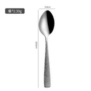Ice Cream Spoon Stainless Steel Spoon Metal Tablespoon Dessert Serving Spoon Party Cutlery