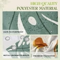 thumbnail image 3 of Boho Mid Century Shower Curtain Arch Sun Leaves Modern Minimalistic Decor Modern Bohemian Botanical Waterproof Green Bath Curtain Abstract Shower Curtain for Bathroom with 12 Hooks 72" x 72", 3 of 6
