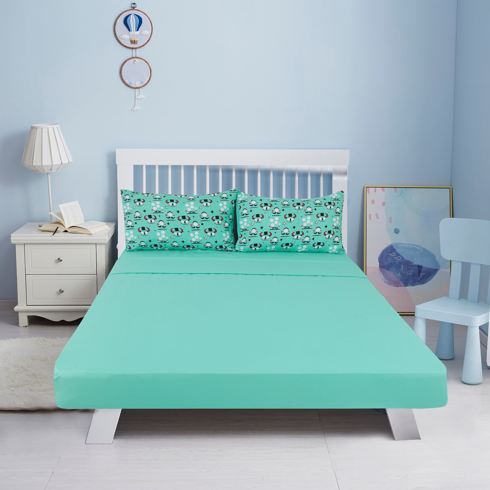 Unique Bargains 3 Piece Polyester Alien Cartoon Series Kid Duvet Cover Set Full