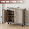 thumbnail image 2 of FANRAL 31.5" Wide Sideboard Buffet with Doors,Adjustable Shelf,Modern Minimalist Storage Console for Living Room Kitchen Dining Room,Gray Storage Cabinet, 2 of 7
