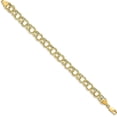 thumbnail image 2 of Avariah Diamonds 10k Yellow Gold Hollow Double Link Charm Bracelet - 7", 2 of 5