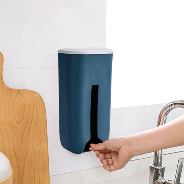 YIMWNYI Wall-Mounted Plastic Bag Storage Box, Easy to Install Garbage Bag Organizer, Compact Kitchen and Bathroom Waste Bag Holder, Reusable and Space-Saving Design for Efficient Storage