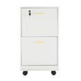 thumbnail image 5 of Lavish Home 2 Drawer File Cabinet - Rolling Filing Cabinet with Lock, White, 5 of 7