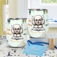 thumbnail image 4 of Poodle Mother Book Lover Living That Dog Mom Life Happy Mother's Day 12oz Stainless Steel Wine Tumbler Insulated Cup with Lid Poodles Dog Lover Gifts Idea - 03004, 4 of 5
