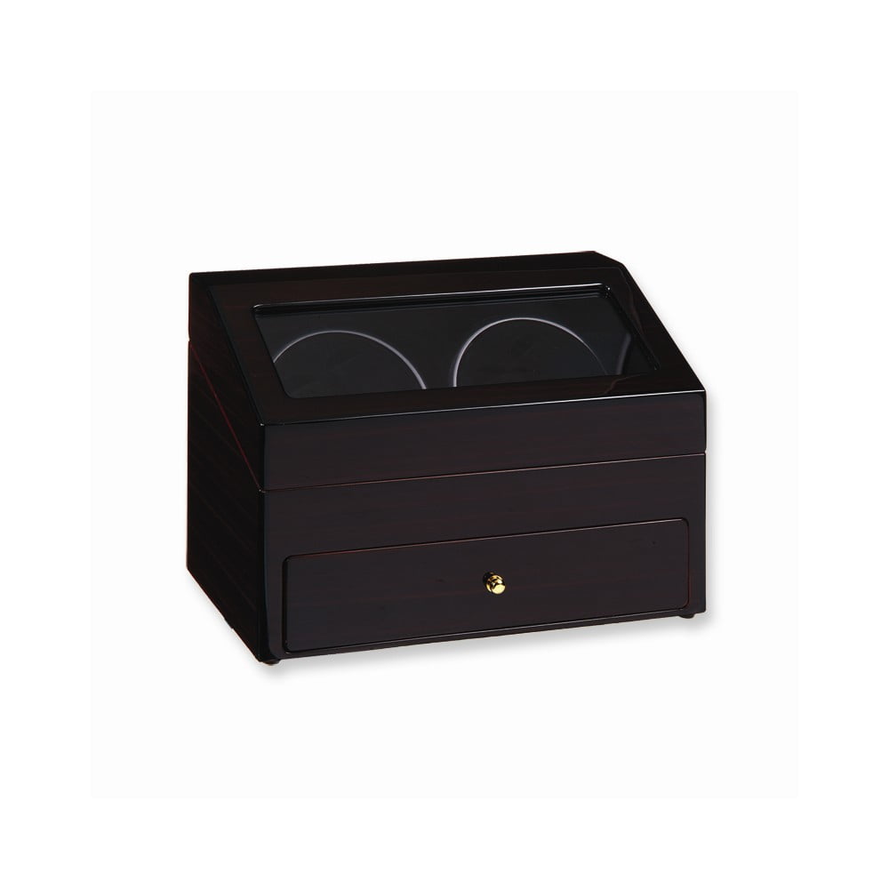 Ebony Gloss Finish 2Turntable Watch Winder