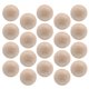 thumbnail image 3 of 20 Pcs 35MM Large Lotus Wood Round No Hole Mini Ball Solid Beads DIY Painting Carving Craft Accessories (Wood Color), 3 of 4