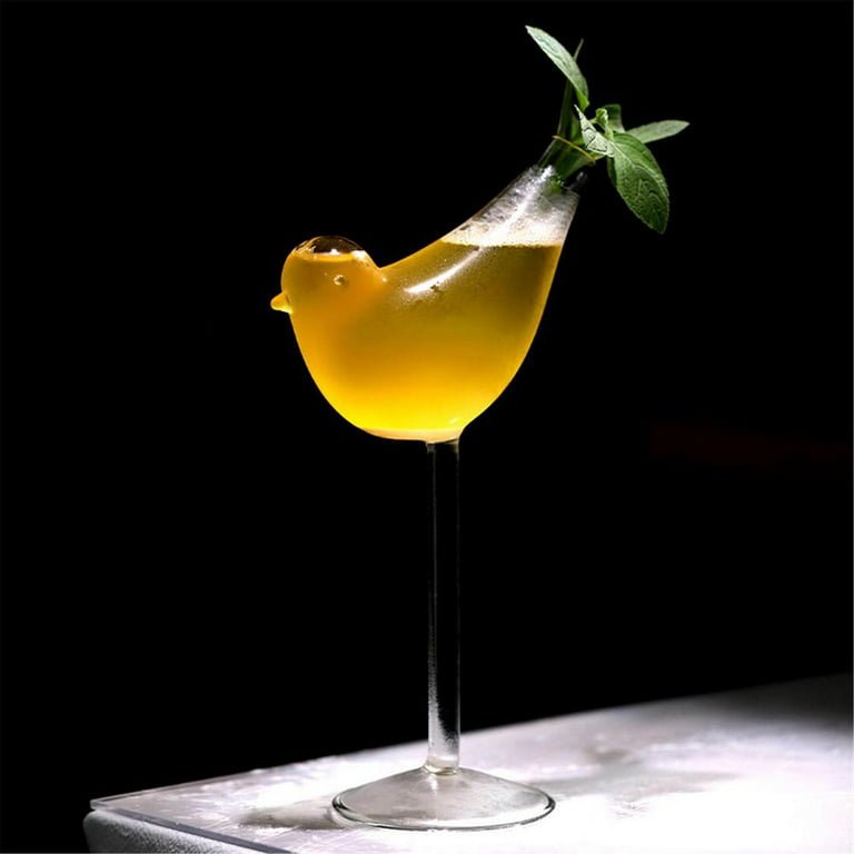 Cocktail Glass Creative Bird Shape Water Juice Wine Glass Bar Ktv Party  Decorative Glass