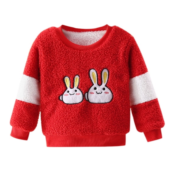 UACY Toddler Kids Boys Girls Fall Hoodie Jacket, Thick Warm Pullover Sweatshirt, Lightweight Casual Coat Outfits for Kids Daily Wear (Red, 2-3 Years)