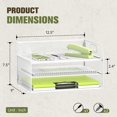 thumbnail image 3 of Daltack 3-Tier Paper Organizer with Handle, Mesh Desk Organizer Letter Tray, Paper Tray Organizer File Organizer for A4 File Folder, White, 3 of 6