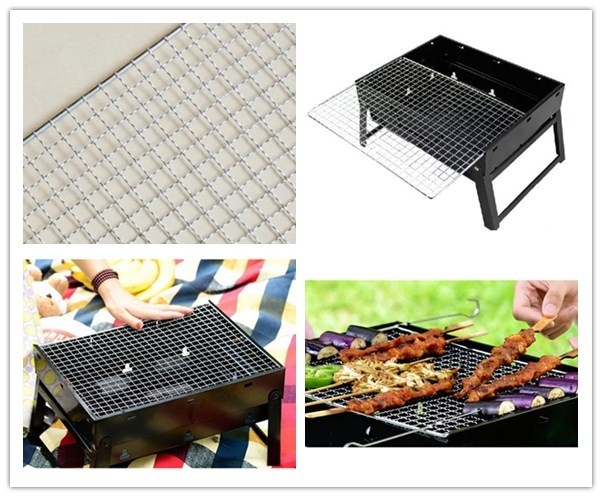 Non Stick BBQ Grill Mesh 30x45cm Heat Resistant Durable Reusable for Camping Barbecue Outdoor Picnic SDYDAY Stainless Steel Net Wire Easy to Clean